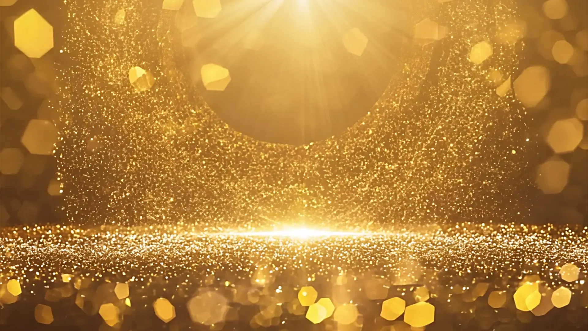 Golden Particle Sparkle Overlay for Luxury Product Launches